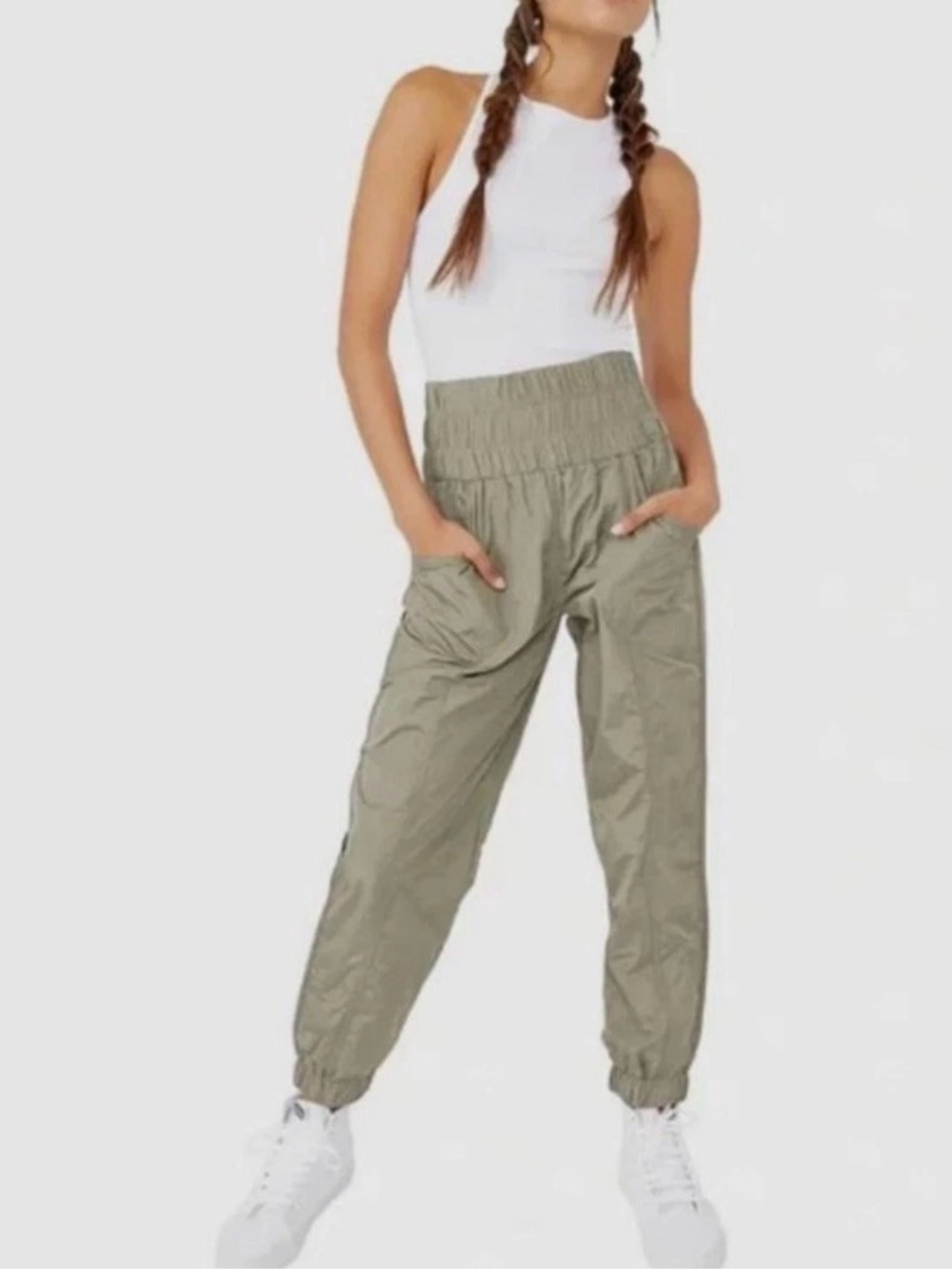 FP Movement Size Medium “The Way Home” Olive Joggers- gently used